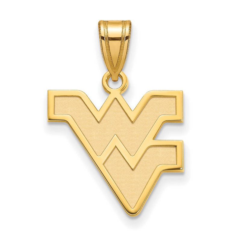 10k Yellow Gold West Virginia U. Medium Logo Pendant
